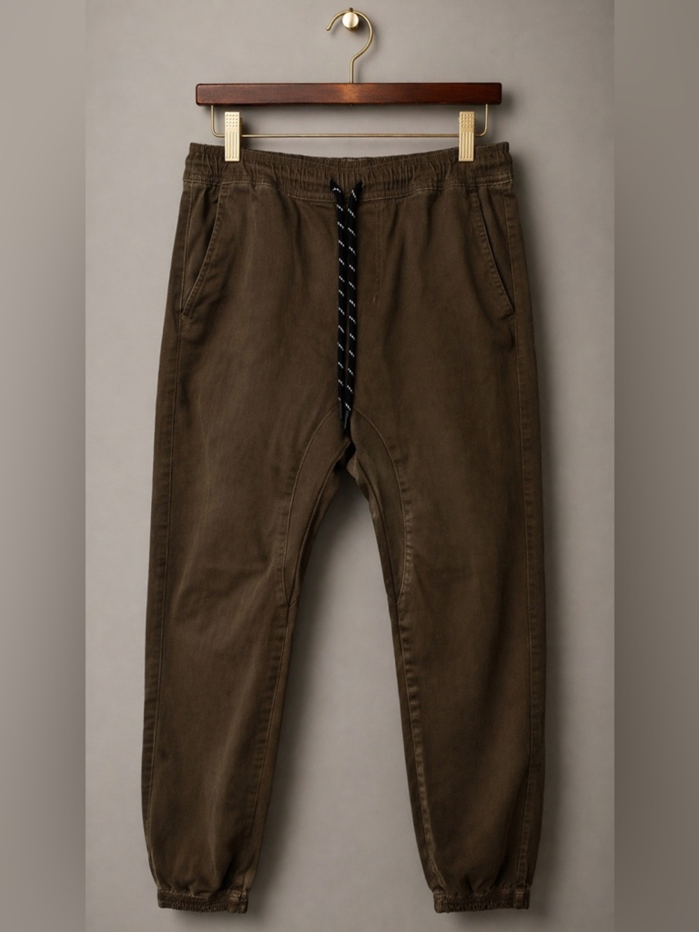 Charles and a Half Brown Jogger Pants Size L Stretch Elastic Waist Mens / Unisex